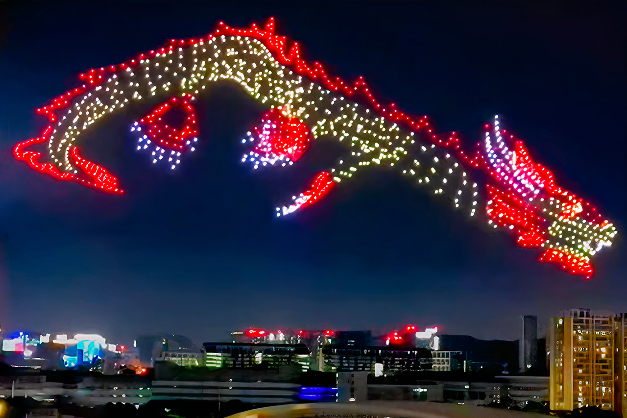 Drones fireworks