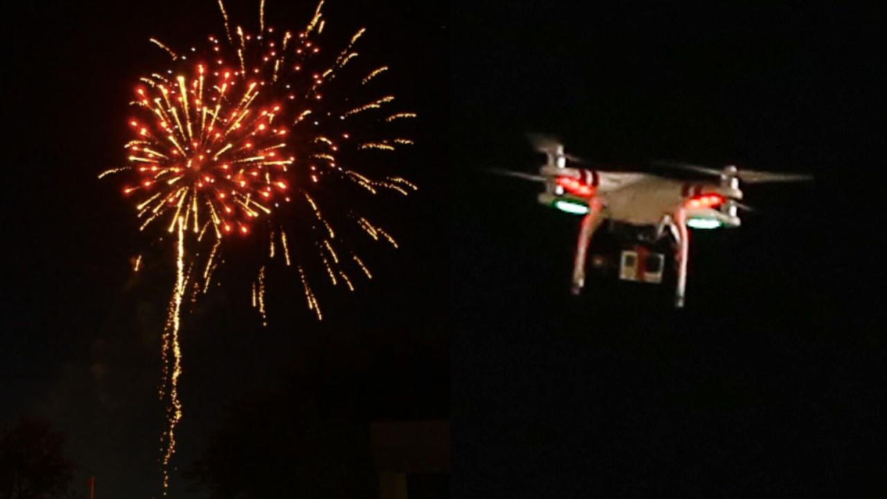 Drones fireworks